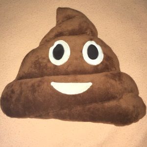 Poop emoji pillow